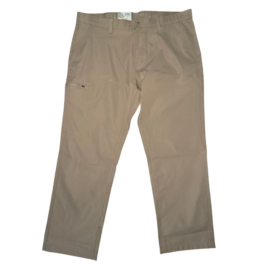 Copper‎ & Oak Utility Tech Pants Tan 38x29 Straight Leg Casual Workwear